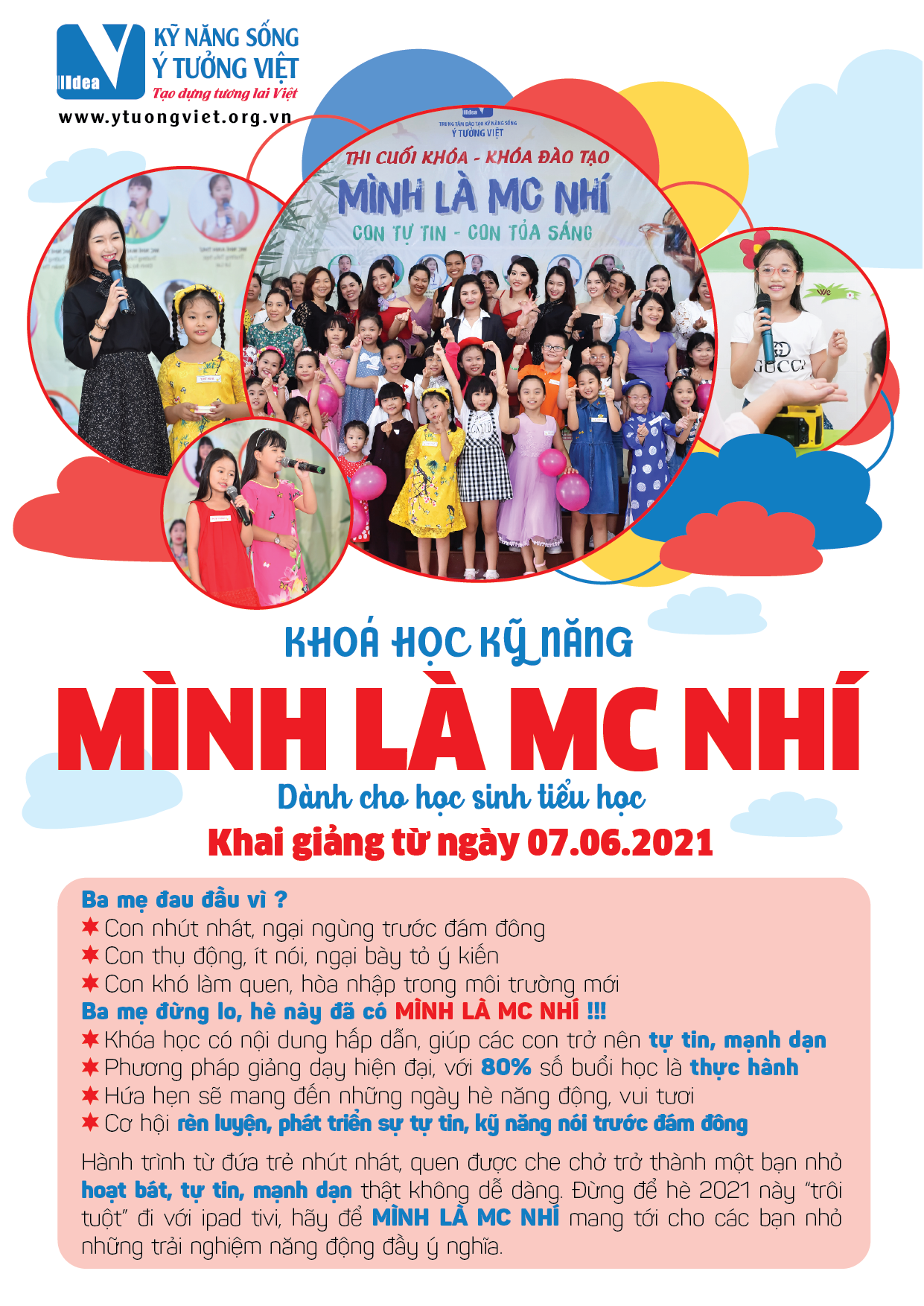 Khóa học kỹ năng hè 2021 – Mình là MC Nhí