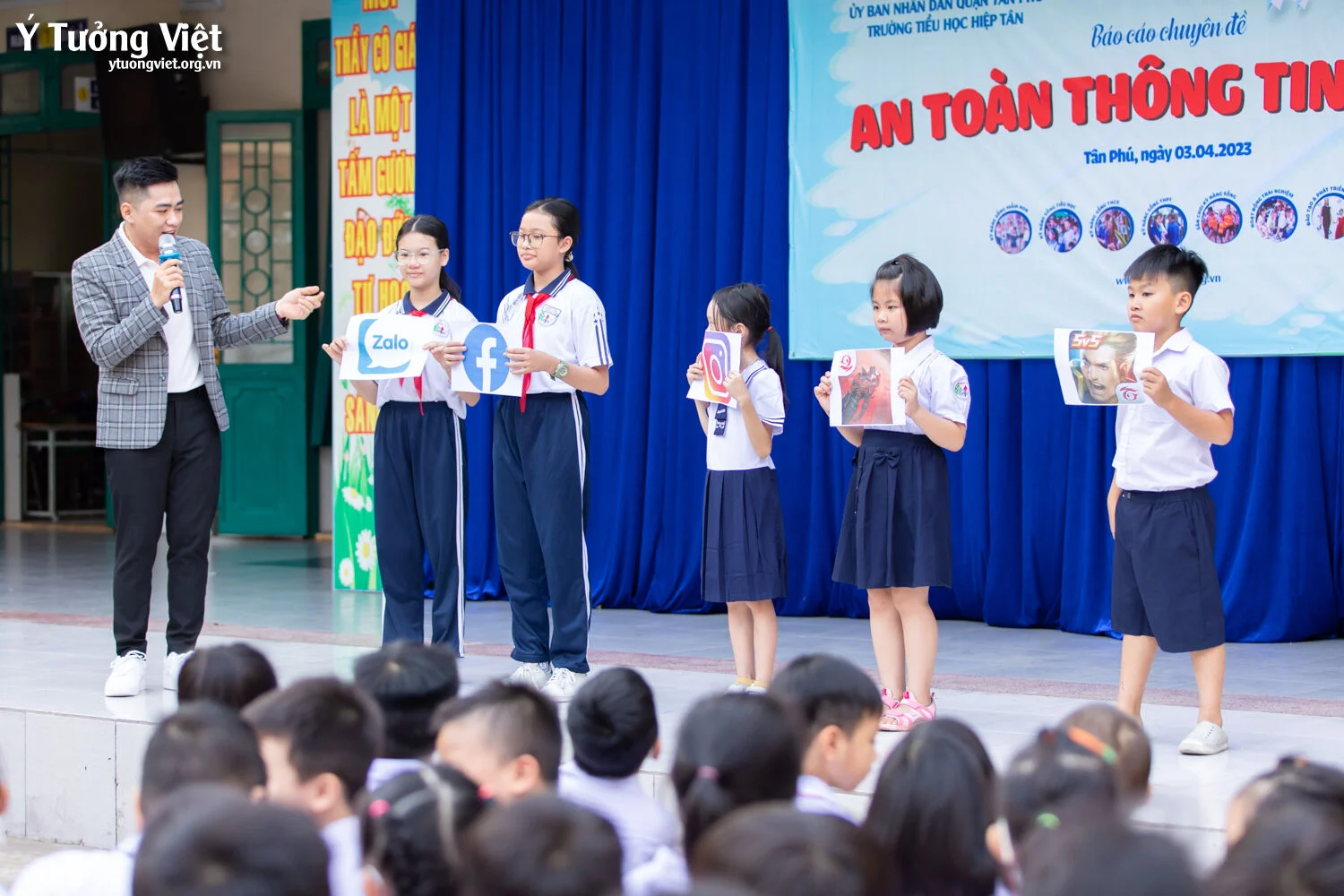 Đầu Tuần Vui Vẻ Cùng Các Bạn Học Sinh Trường Th Hiệp Tân Bỏ Túi Bộ Nguyên Tắc An Toàn Thông Tin Mạng 06