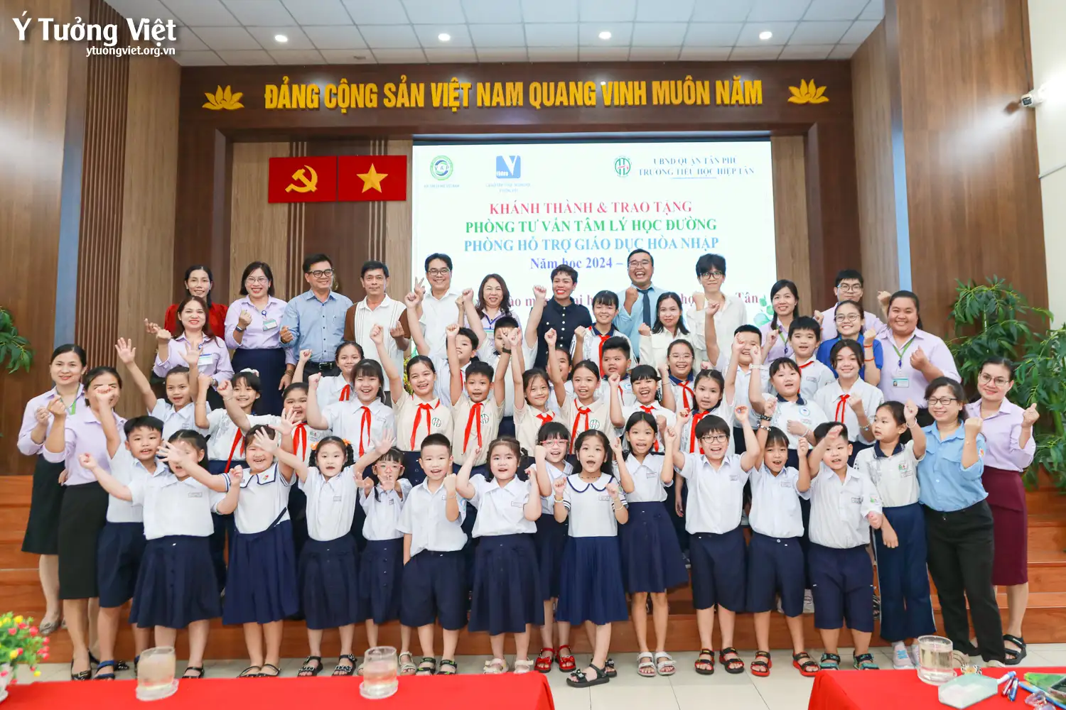 Dự án phát triển Tâm lý học đường 2024 – 2025 | Lễ khánh thành & trao tặng phòng Tâm lý học đường trường TH Hiệp Tân