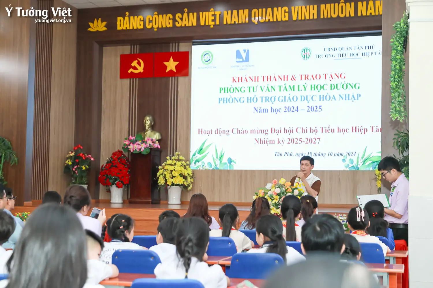 Dự án phát triển Tâm lý học đường 2024 – 2025 | Lễ khánh thành & trao tặng phòng Tâm lý học đường trường TH Hiệp Tân