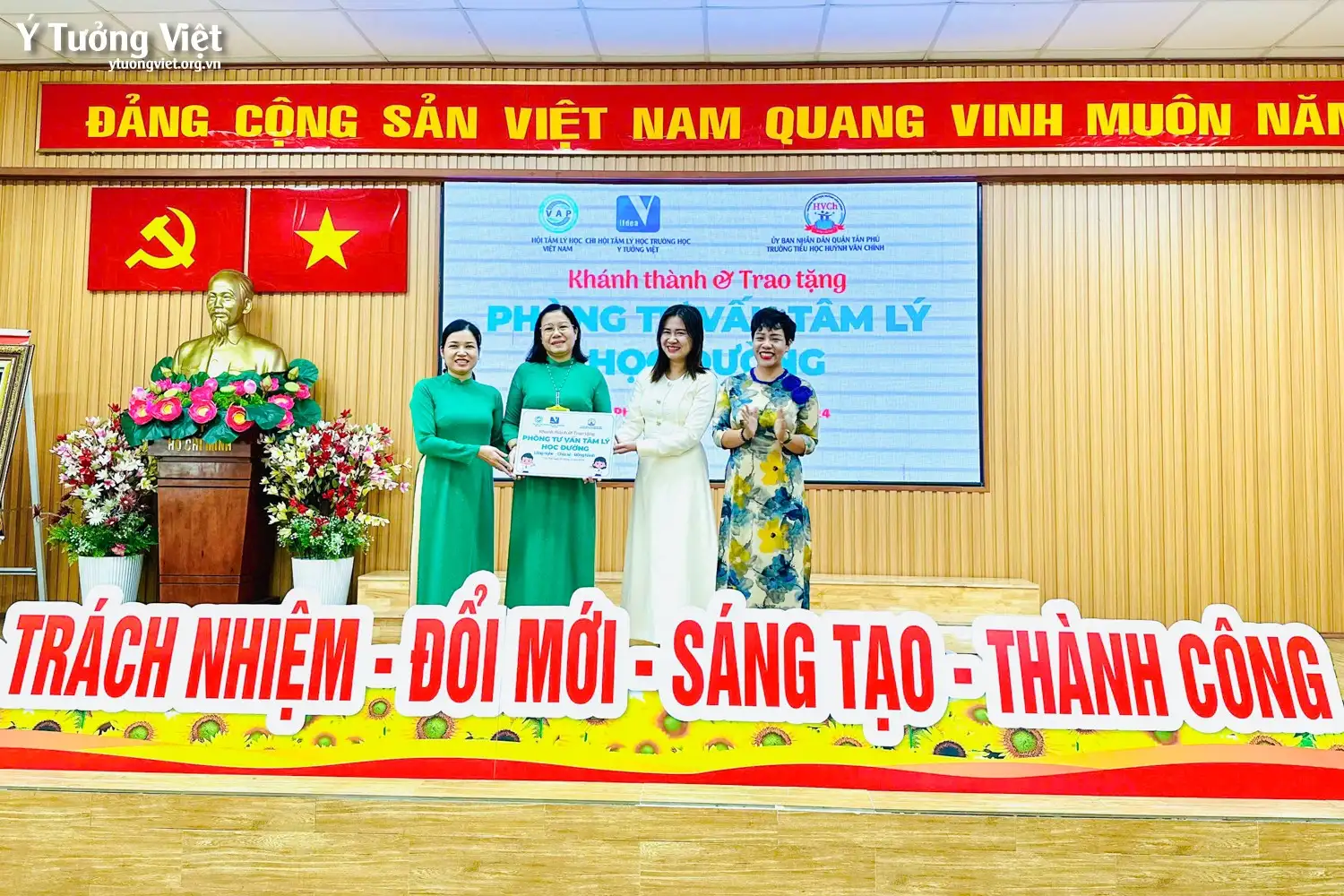 Dự án phát triển Tâm lý học đường 2024 – 2025 | Lễ khánh thành và trao tặng Phòng Tâm lý học đường trường TH Huỳnh Văn Chính
