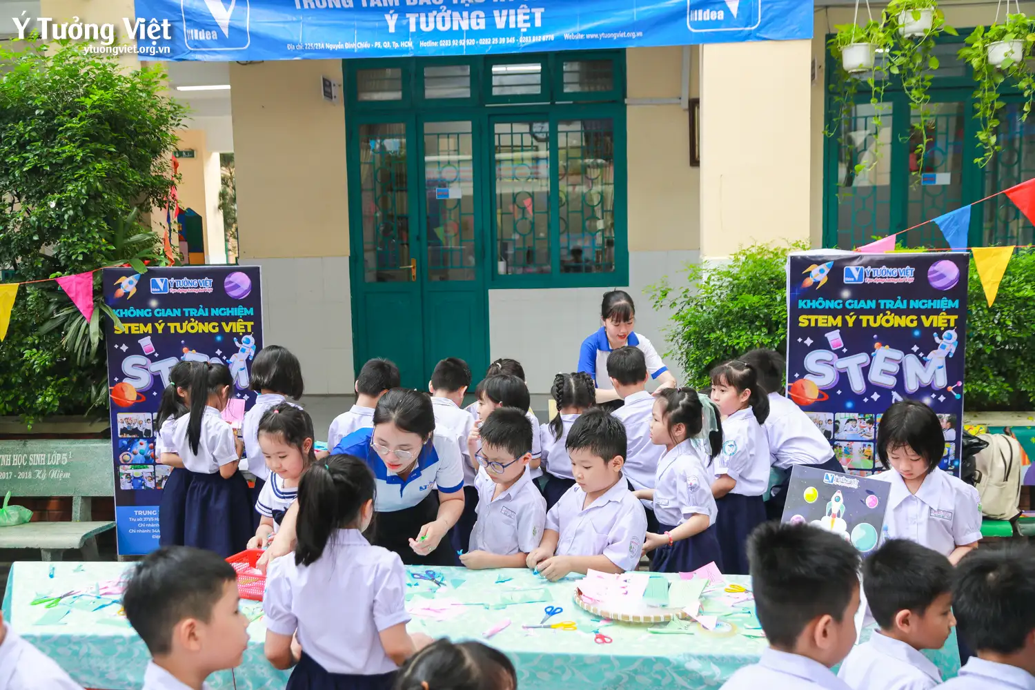 Mang Không gian trải nghiệm STEAM & Kỹ năng sống đến cùng ngày hội Trường TH Hiệp Tân