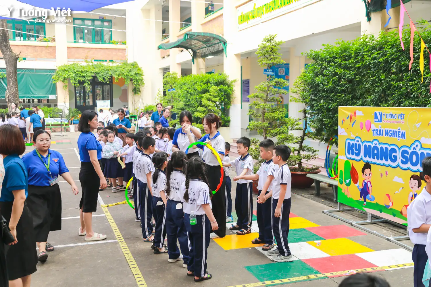 Mang Không gian trải nghiệm STEAM & Kỹ năng sống đến cùng ngày hội Trường TH Hiệp Tân