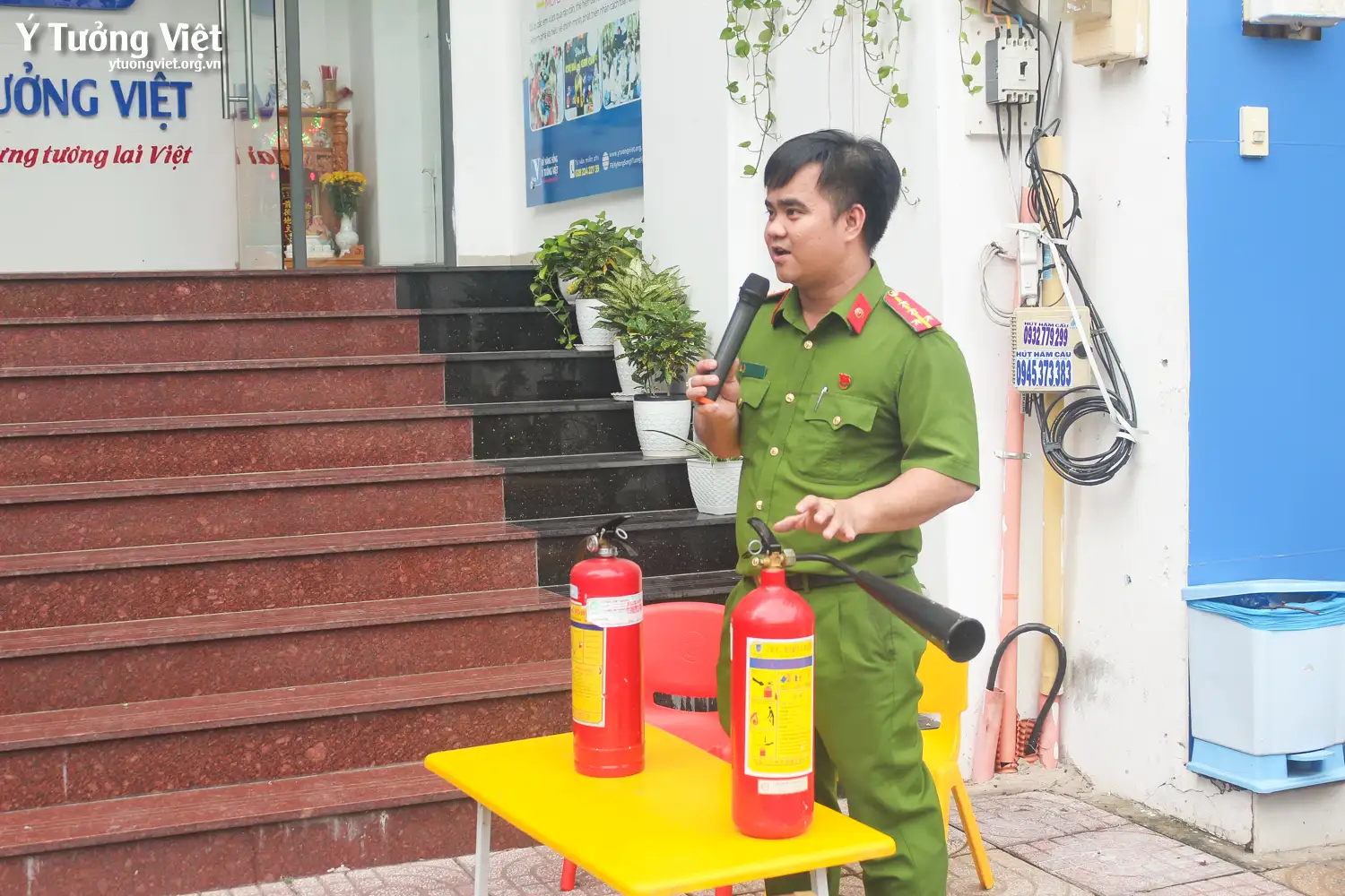 Tăng cường tập huấn kỹ năng “Phòng cháy chữa cháy” tại các cơ sở thuộc hệ thống giáo dục Ý Tưởng Việt