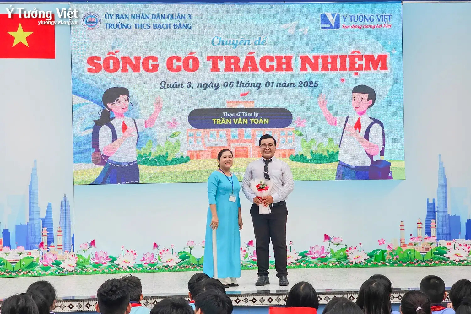 Lan toả giá trị “Sống có trách nhiệm” cùng các bạn học sinh THCS Bạch Đằng, THCS Đoàn Thị Điểm