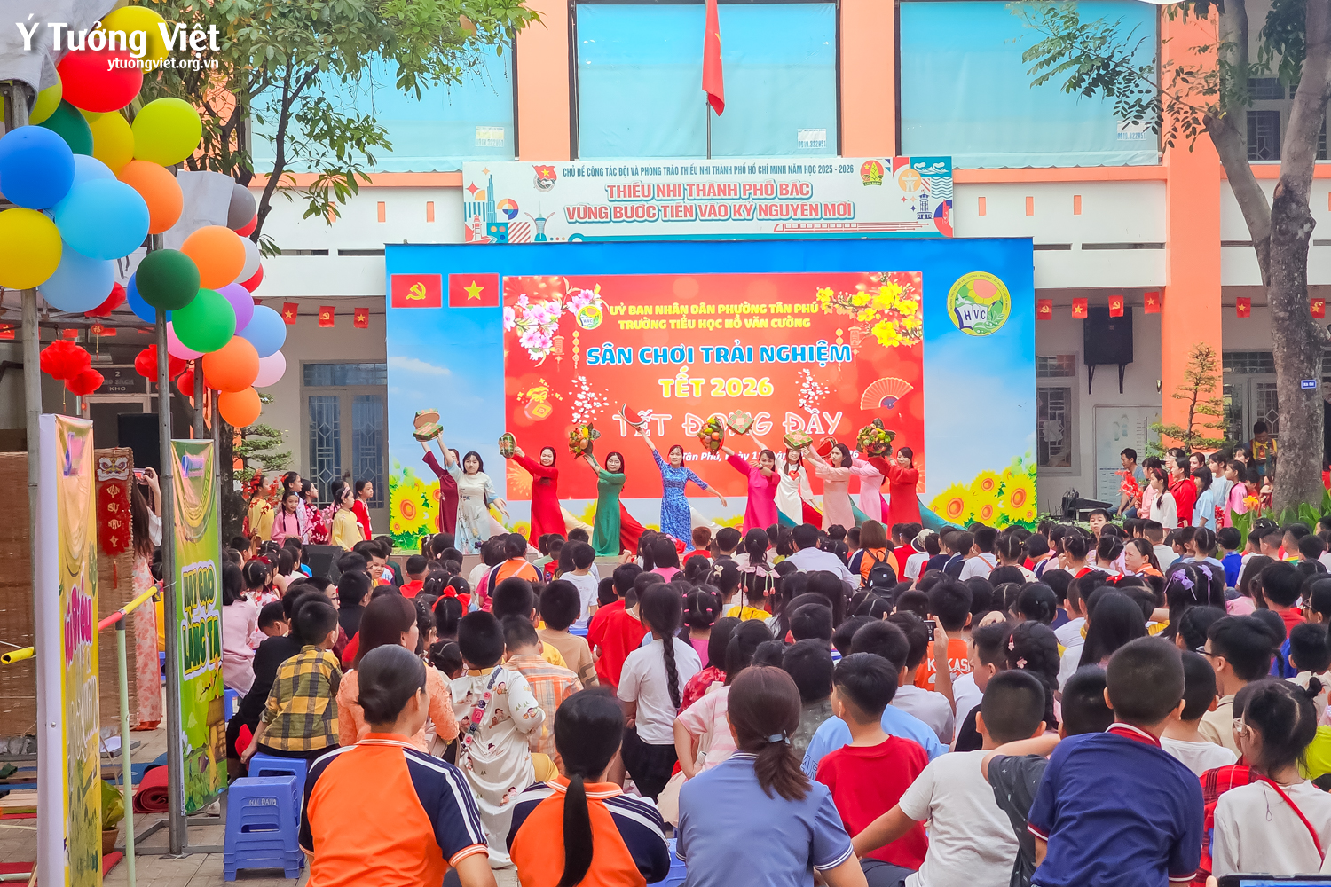 Khép lại chuỗi Ngày hội trải nghiệm Tết cổ truyền cùng các bạn học sinh trường TH Hồ Văn Cường