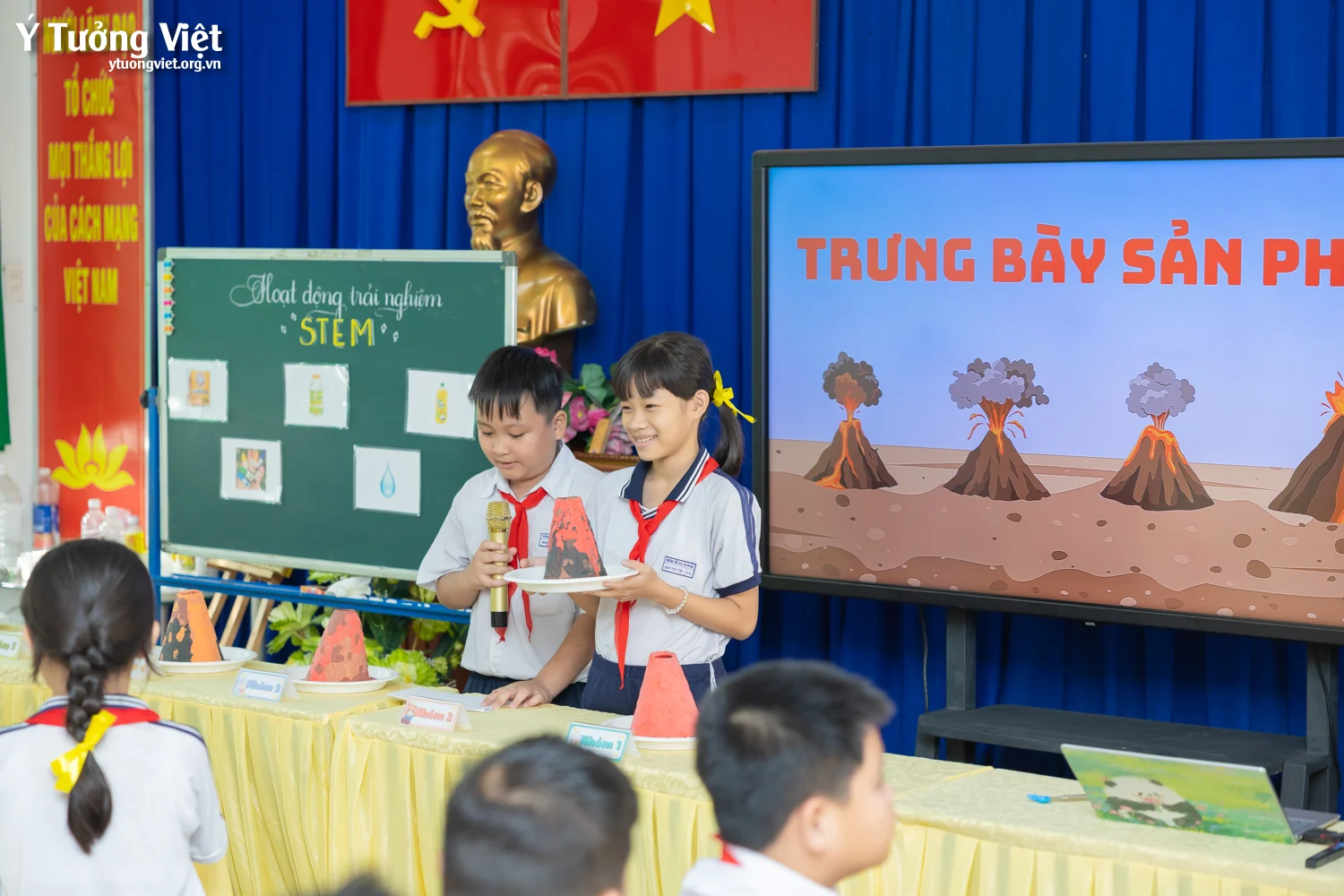 Tiết học mở STEM “Núi lửa phun trào” tại TH An Phong: Khơi dậy tư duy sáng tạo