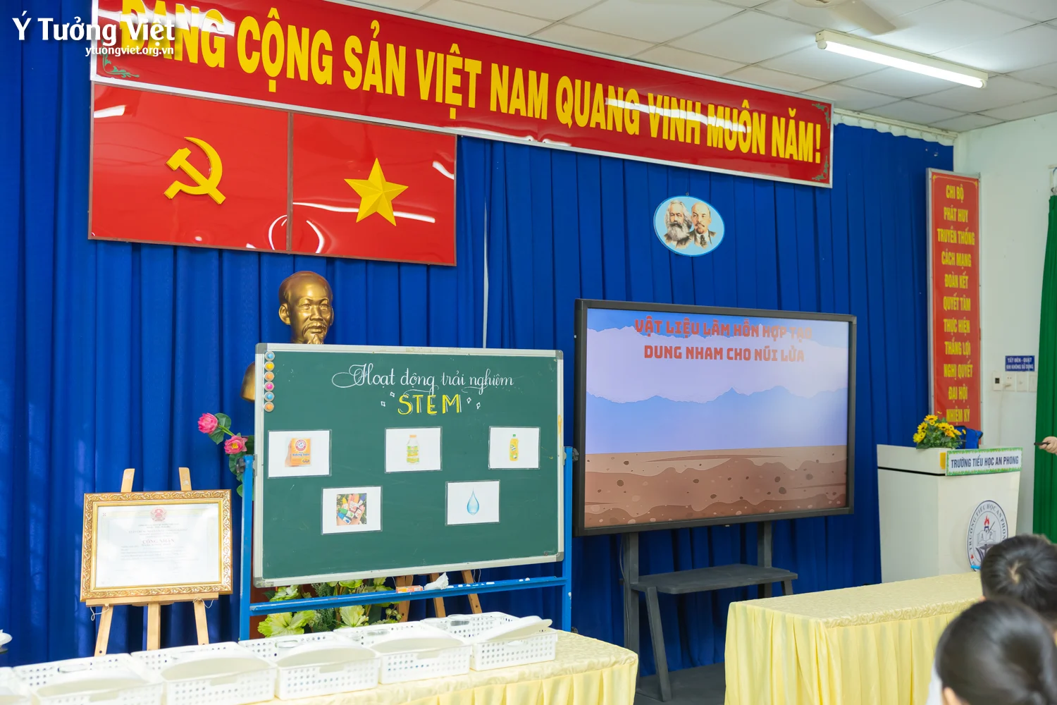 Tiết học mở STEM “Núi lửa phun trào” tại TH An Phong: Khơi dậy tư duy sáng tạo