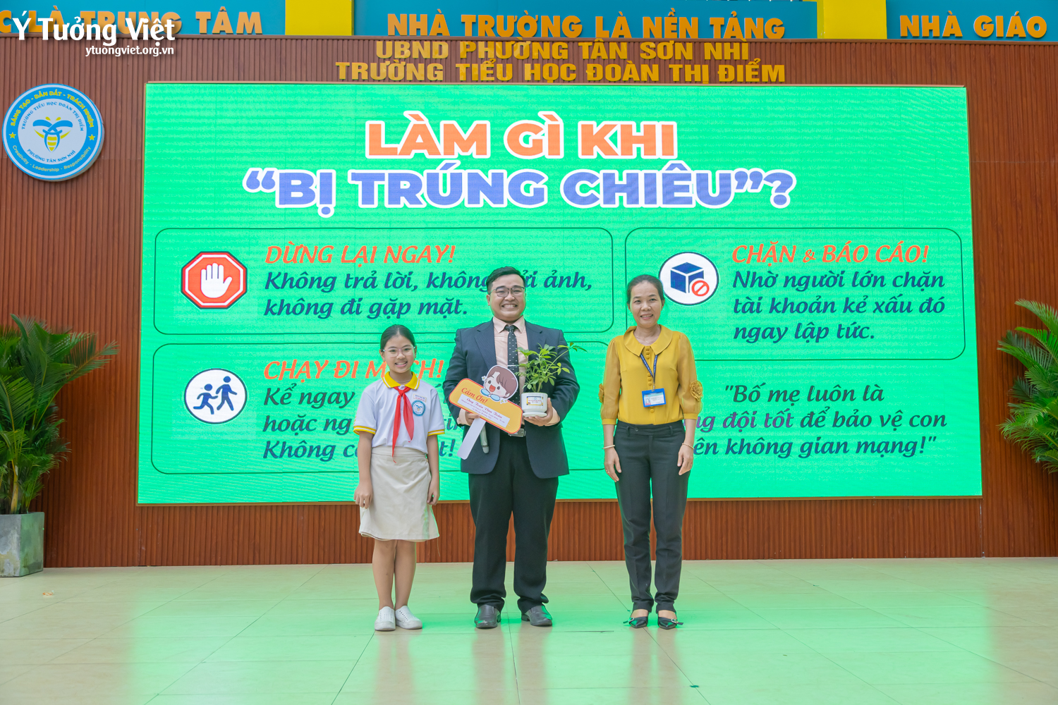 Đồng hành cùng Trường TH Đoàn Thị Điểm hưởng ứng chiến dịch “Chống bắt cóc trực tuyến”
