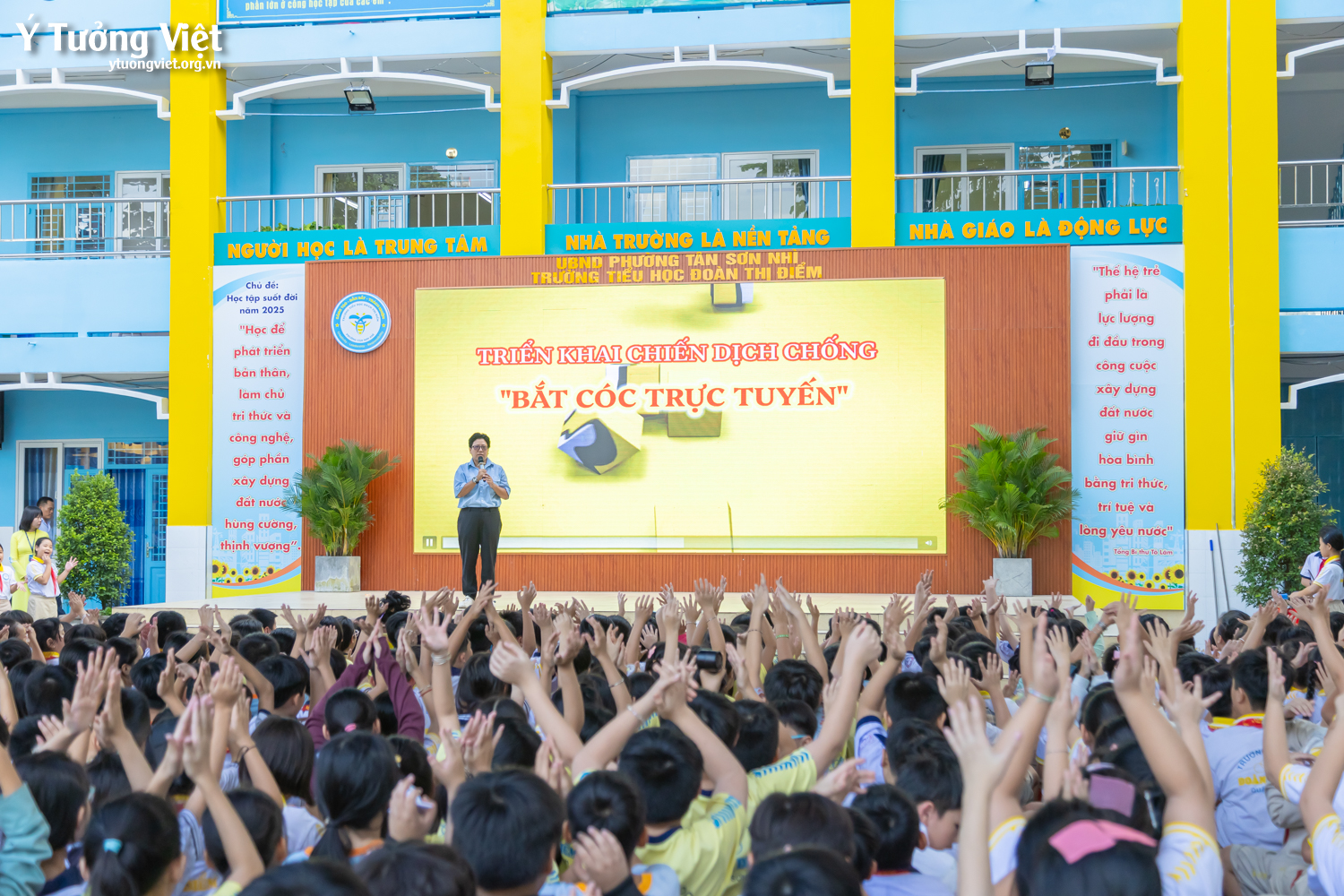 Đồng hành cùng Trường TH Đoàn Thị Điểm hưởng ứng chiến dịch “Chống bắt cóc trực tuyến”