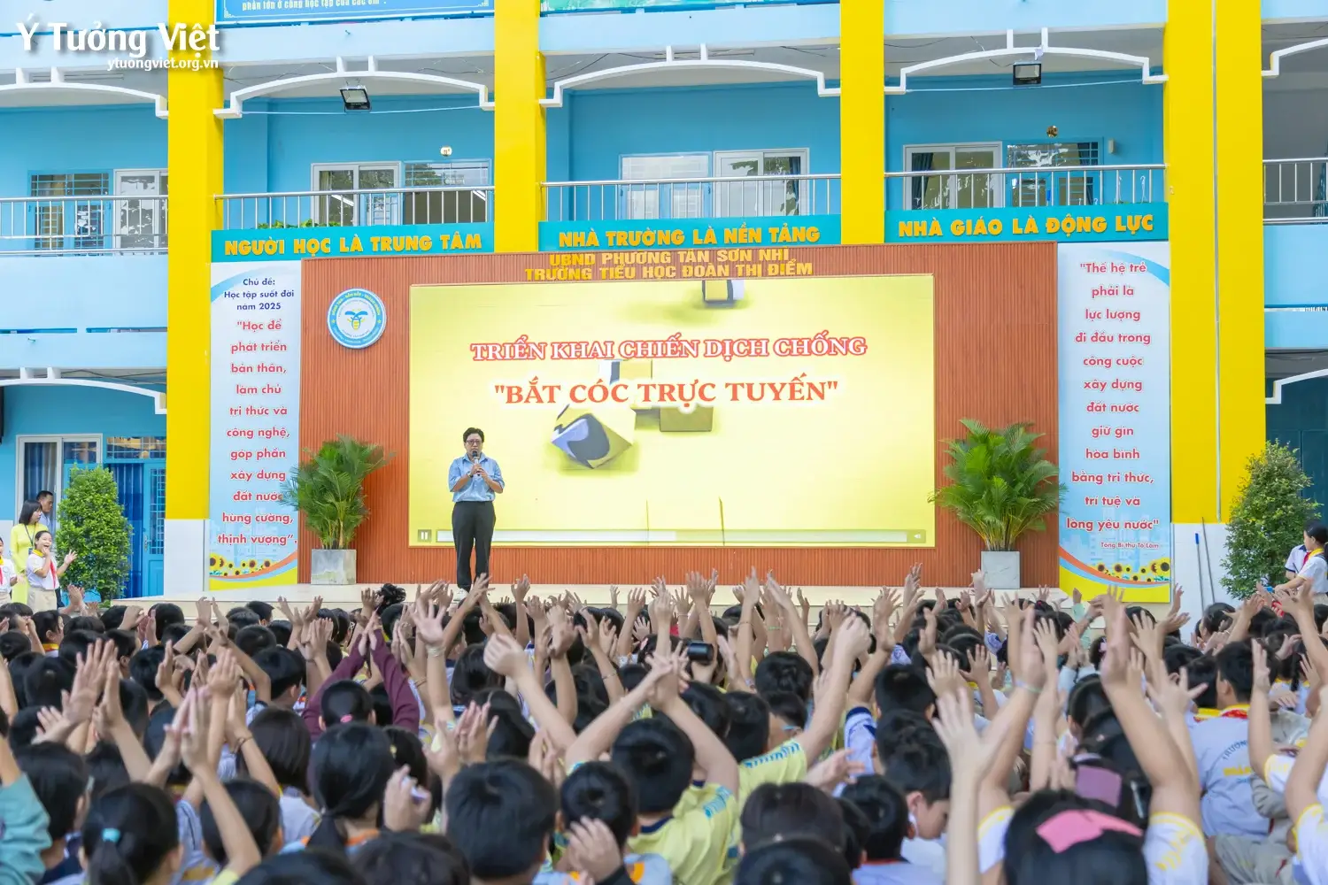 Đồng hành cùng Trường TH Đoàn Thị Điểm hưởng ứng chiến dịch “Chống bắt cóc trực tuyến”