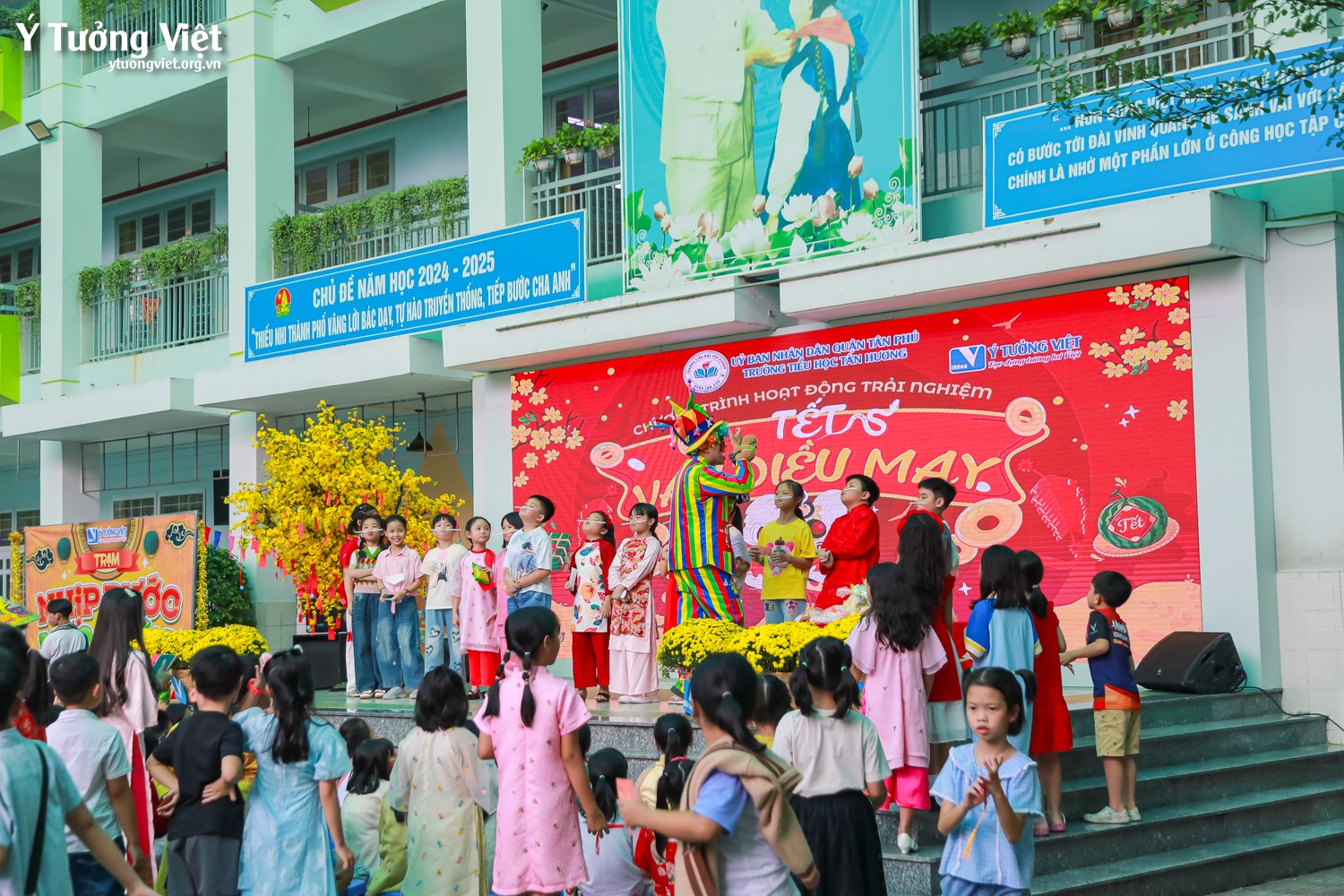 Khép lại hành trình của Tết vạn điều may, sắc xuân còn mãi trong lòng các bạn nhỏ Trường TH Tân Hương