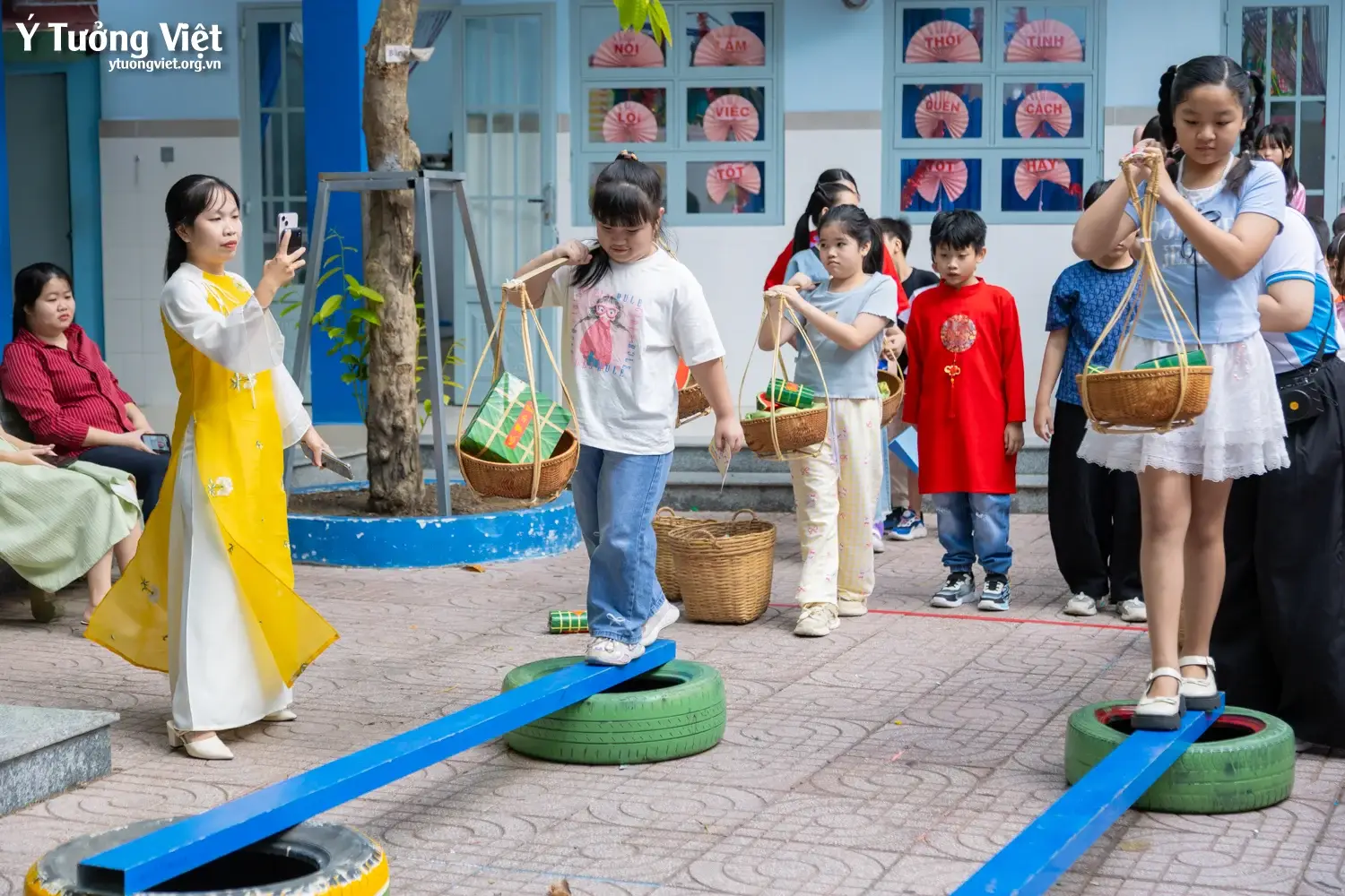 Khi văn hóa truyền thống trở thành trải nghiệm sống động trong trường học với mô hình ngày hội, sân chơi