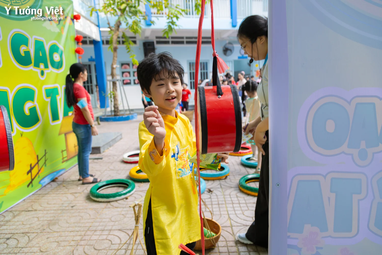 Khi văn hóa truyền thống trở thành trải nghiệm sống động trong trường học với mô hình ngày hội, sân chơi