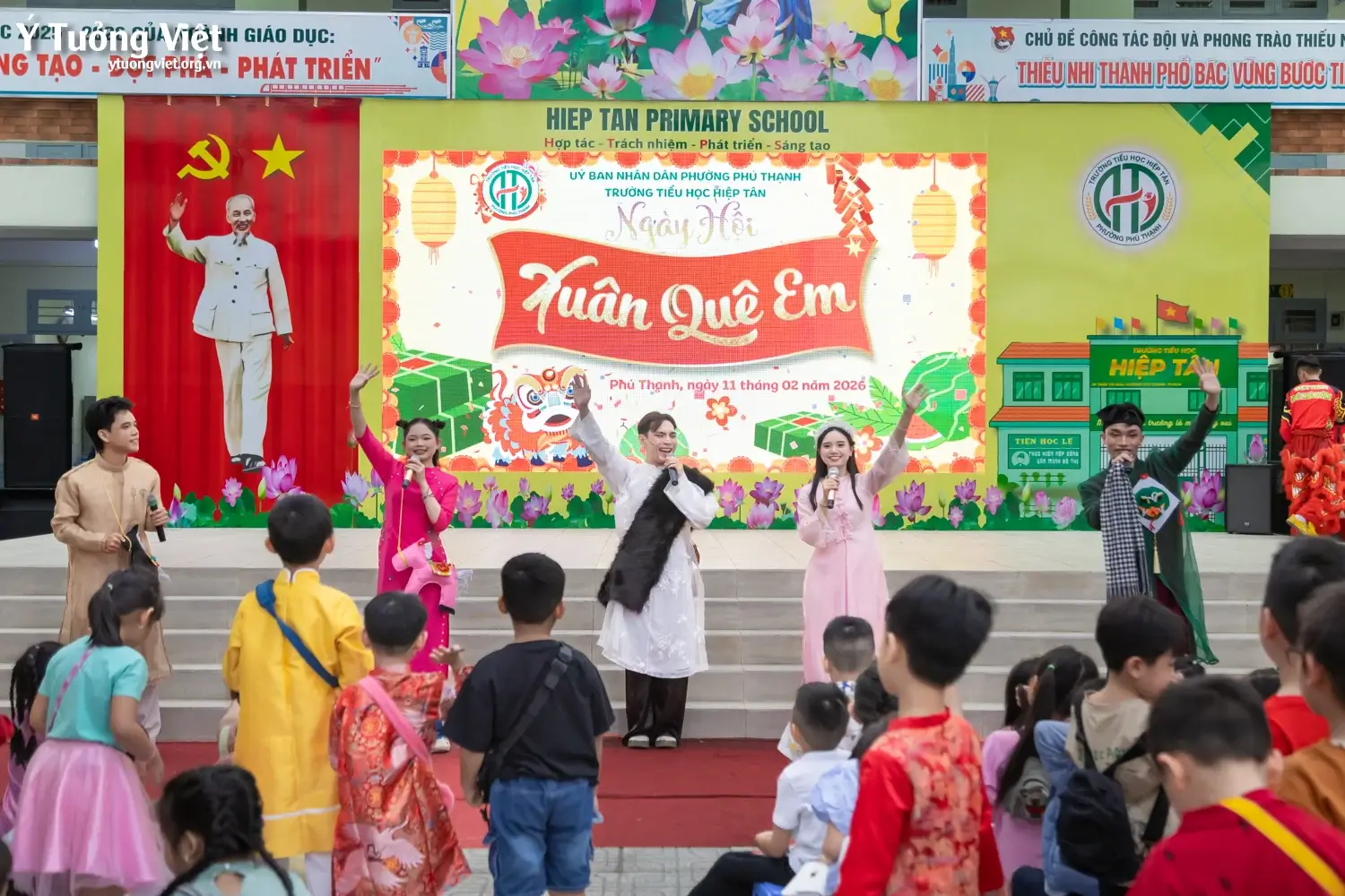 Ngày hội trải nghiệm tết cổ truyền – một trang ký ức mùa xuân đáng nhớ ở trường TH Hiệp Tân