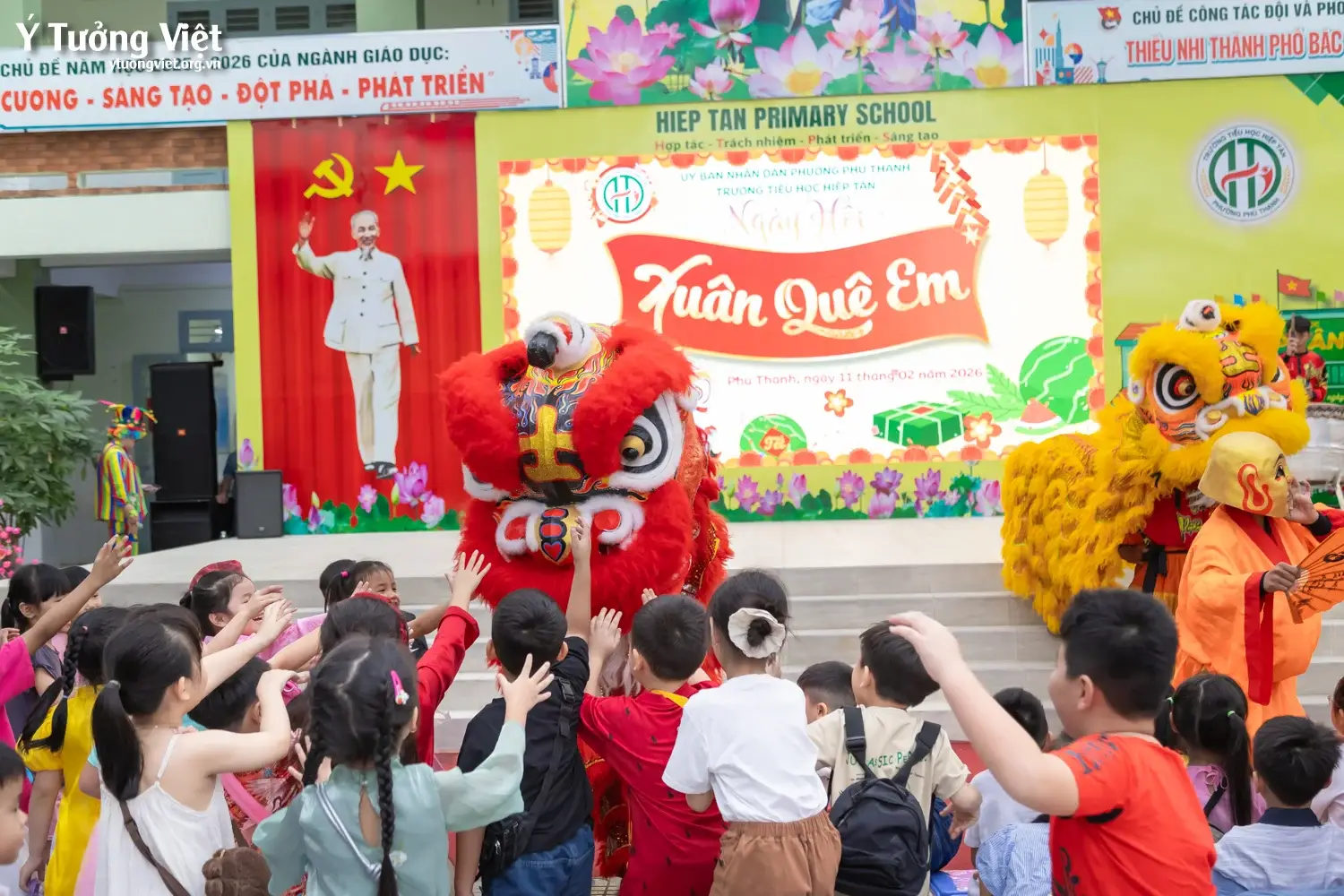 Ngày hội trải nghiệm tết cổ truyền – một trang ký ức mùa xuân đáng nhớ ở trường TH Hiệp Tân
