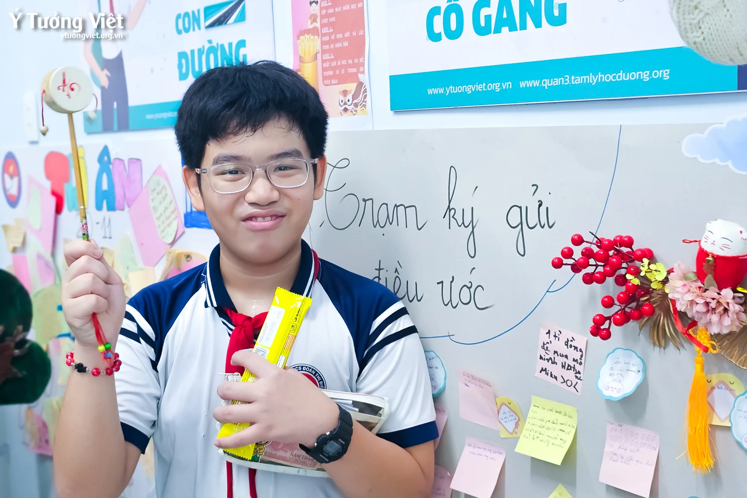 Phòng tâm lý học đường THCS Đoàn Thị Điểm: Ấm áp hoạt động “Trạm ký gửi điều ước” Trung thu
