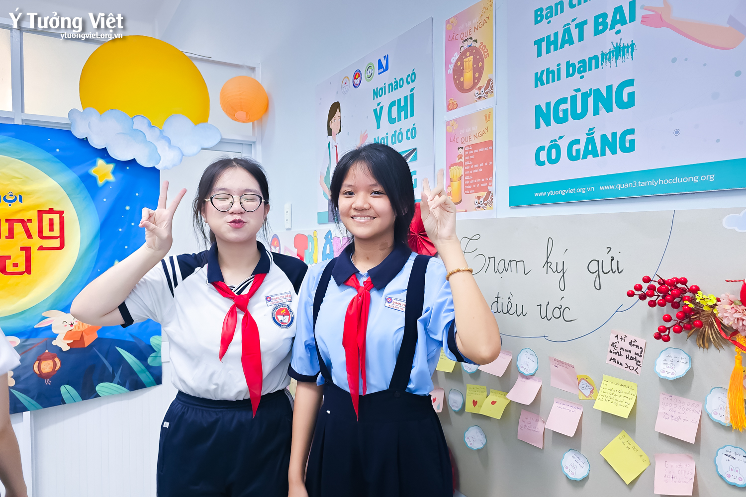 Phòng tâm lý học đường THCS Đoàn Thị Điểm: Ấm áp hoạt động “Trạm ký gửi điều ước” Trung thu
