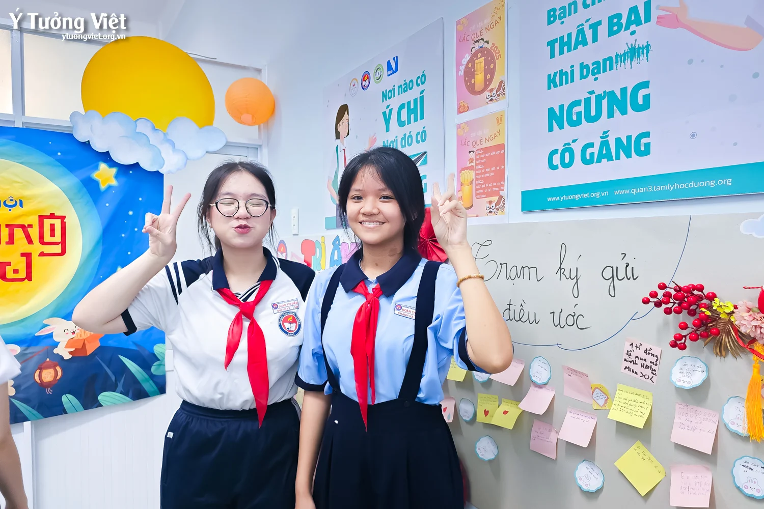 Phòng tâm lý học đường THCS Đoàn Thị Điểm: Ấm áp hoạt động “Trạm ký gửi điều ước” Trung thu