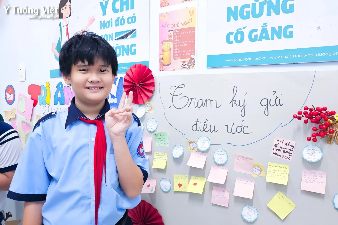 Phòng tâm lý học đường THCS Đoàn Thị Điểm: Ấm áp hoạt động “Trạm ký gửi điều ước” Trung thu