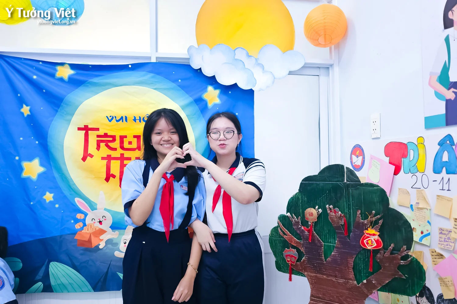 Phòng tâm lý học đường THCS Đoàn Thị Điểm: Ấm áp hoạt động “Trạm ký gửi điều ước” Trung thu