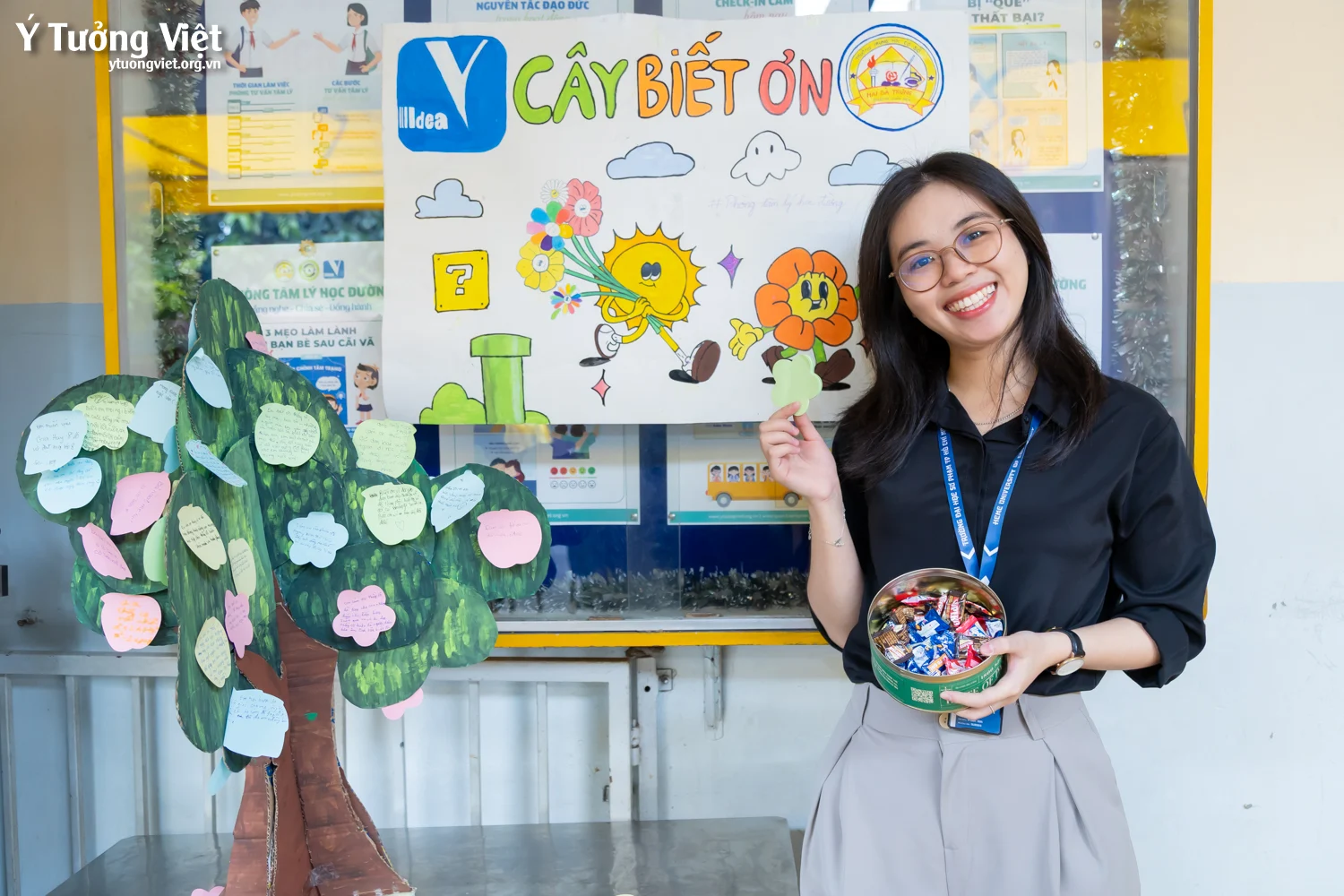 Phòng tâm lý học đường THCS Hai Bà Trưng: “Cây biết ơn” – Góc nhỏ gieo mầm yêu thương