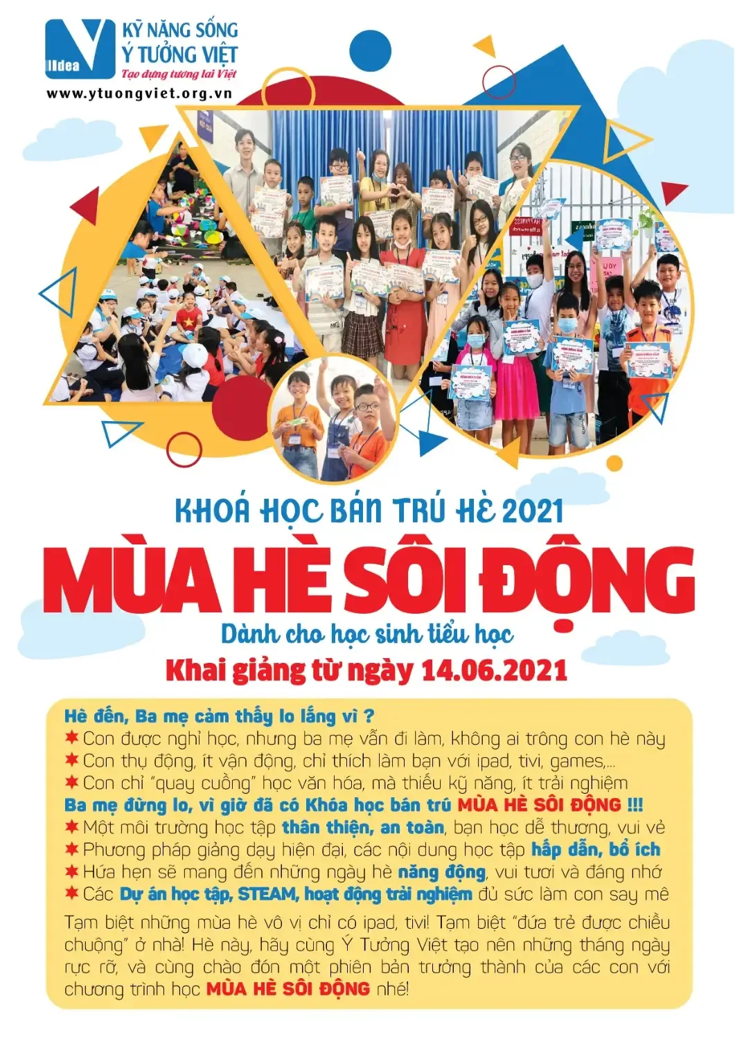 Khóa học bán trú hè 2021 - Mùa hè sôi động