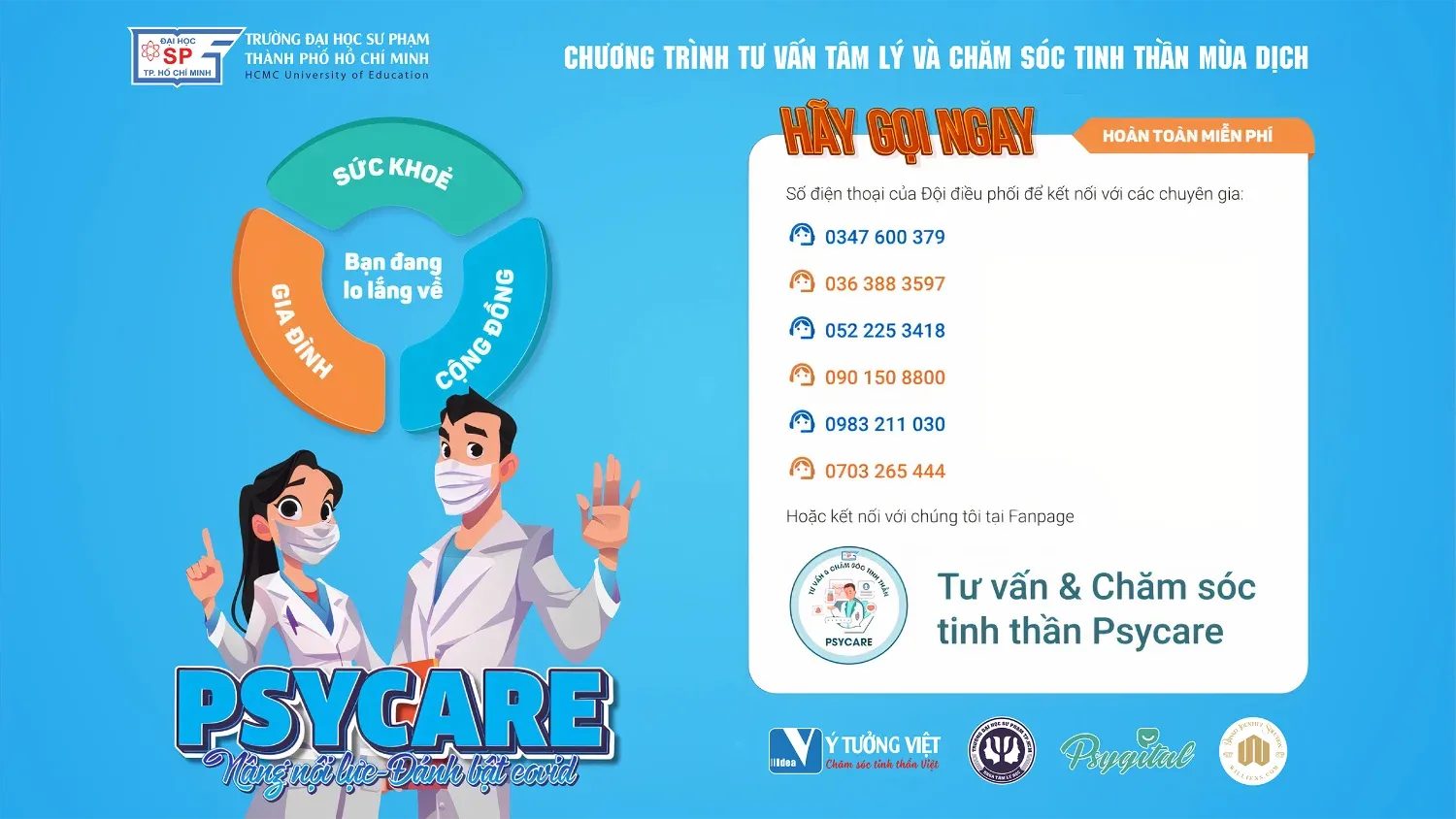 PSYCARE: Mô hình tư vấn và hỗ trợ tinh thần cho người dân trong dịch Covid