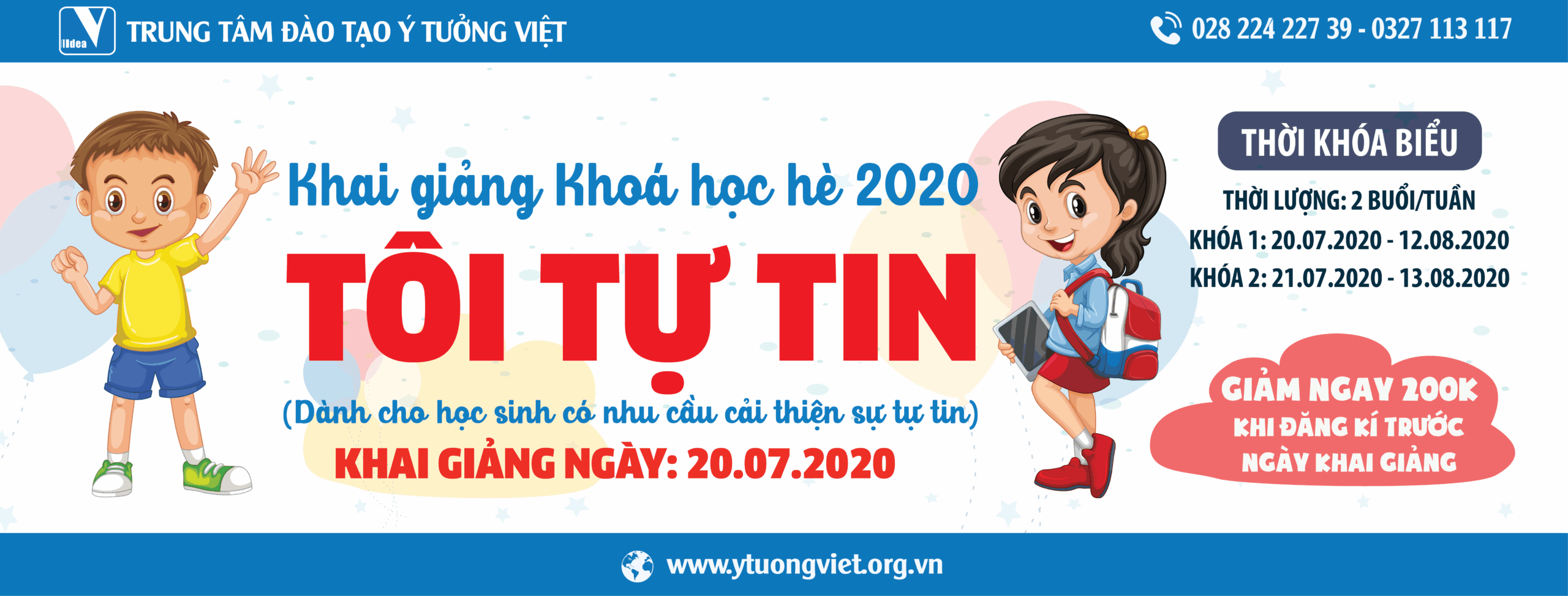 Khóa học kỹ năng Hè 2020 – Tôi Tự Tin