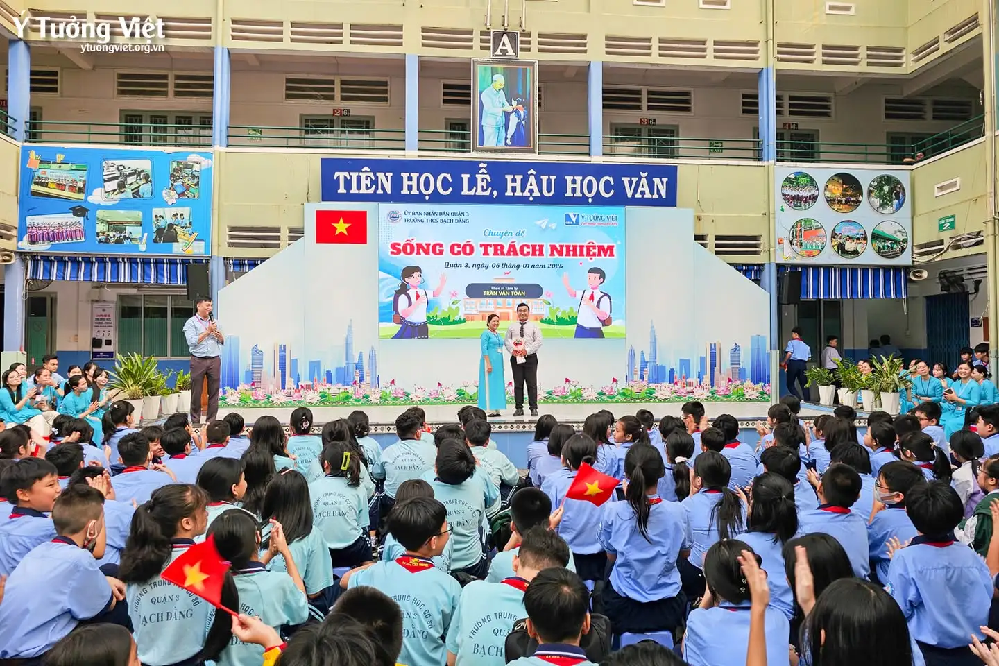Lan toả giá trị “Sống có trách nhiệm” cùng các bạn học sinh THCS Bạch Đằng, THCS Đoàn Thị Điểm