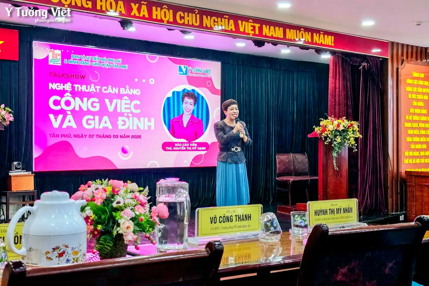 Tháng 3 yêu thương cùng các cán bộ nữ chủ chốt quận Tân Phú trong talkshow “Nghệ thuật cân bằng công việc và cuộc sống”