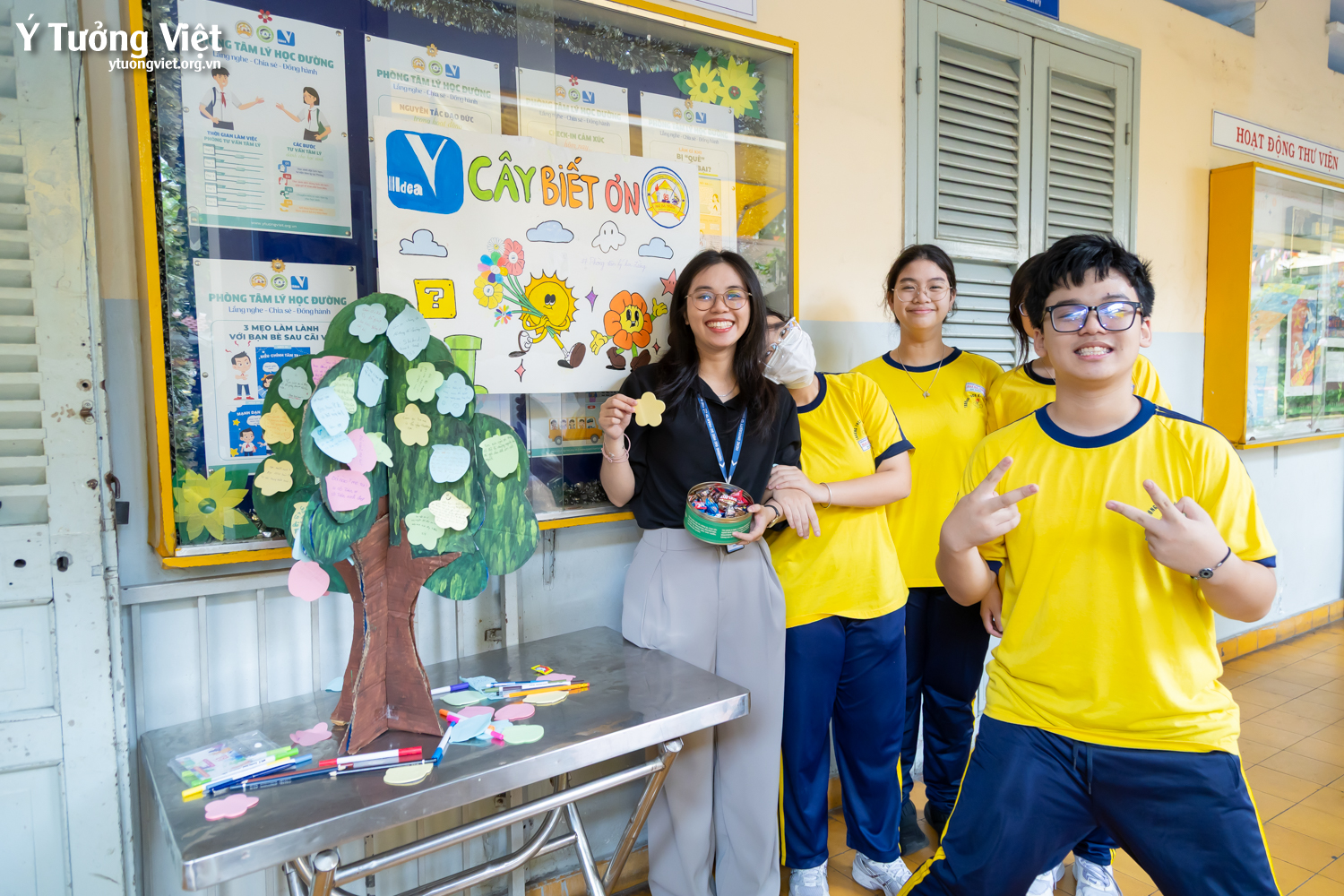 Phòng tâm lý học đường THCS Hai Bà Trưng: “Cây biết ơn” – Góc nhỏ gieo mầm yêu thương