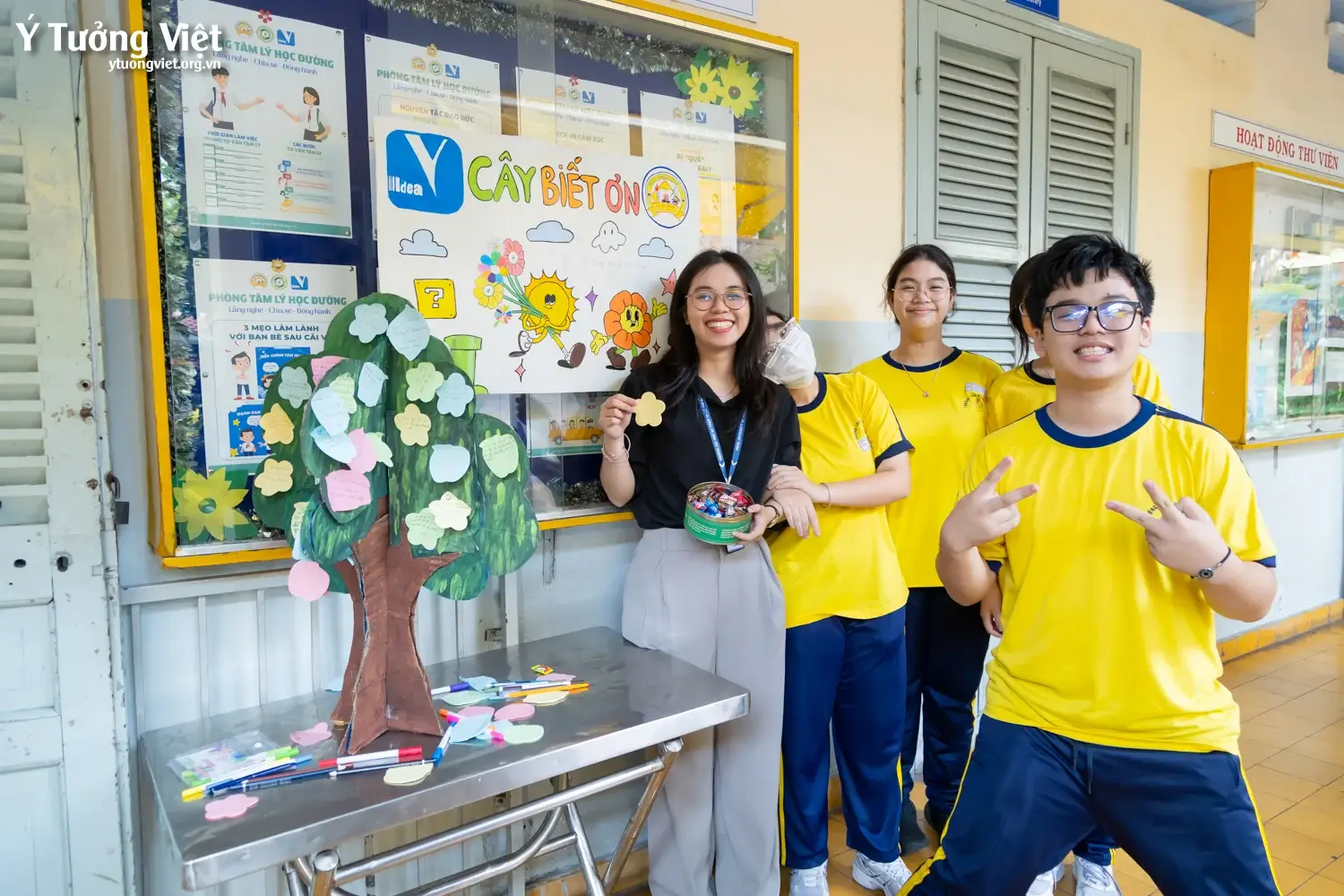 Phòng tâm lý học đường THCS Hai Bà Trưng: “Cây biết ơn” – Góc nhỏ gieo mầm yêu thương
