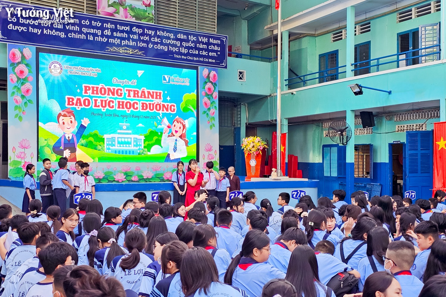 Mang thông điệp phòng tránh bạo lực học đường đến cùng Trường THCS Lê Lợi